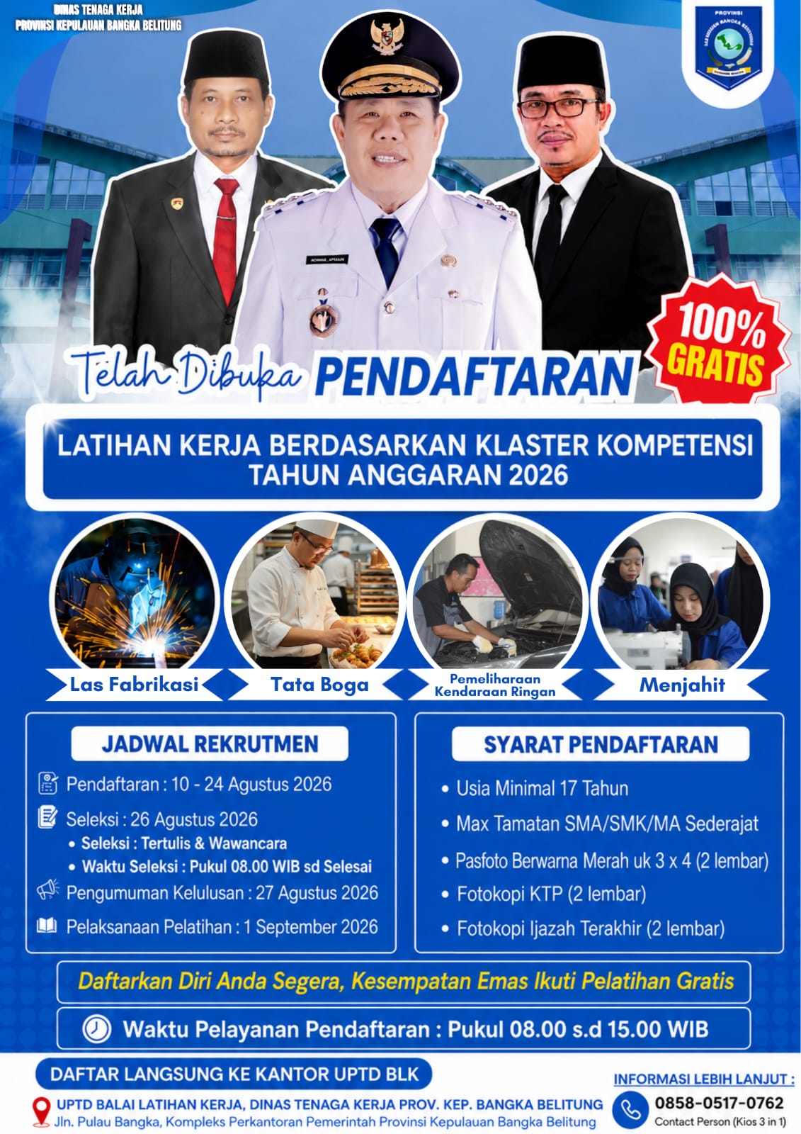 LATIHAN KERJA BERDASARKAN KLASTER KOMPETISI TAHUN ANGGARAN 2026